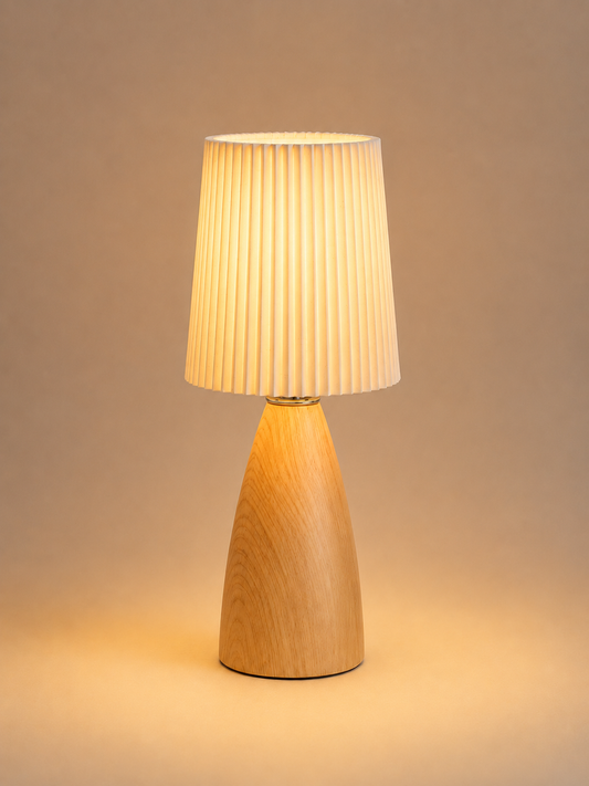 Elegant Minimalist USB Dimmable Table Lamp with Fabric Shade