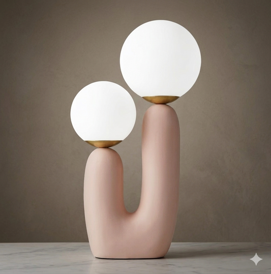 NordicGlow | Elegant Modern Resin Glass Table Lamp for Bedroom