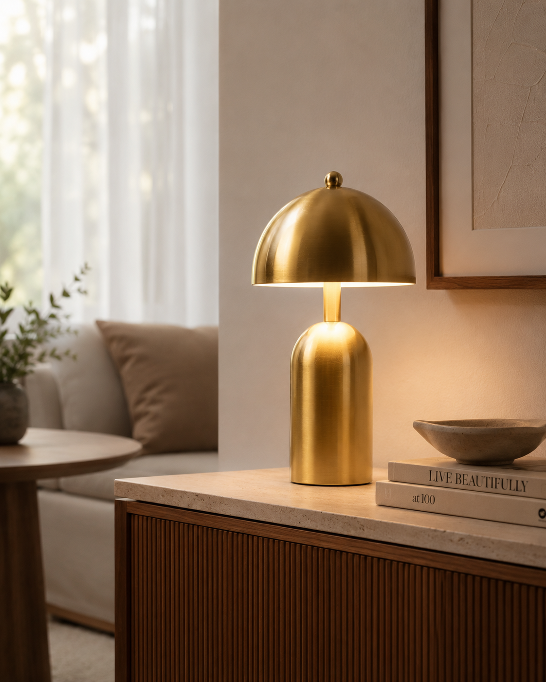 Bell Mushroom Glow | Elegant Touch Sensor LED Table Lamp with Dimming Feature