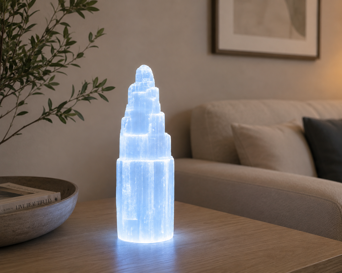 Ice Berg | Elegant Natural Crystal Tower Sculpture for Home Decor