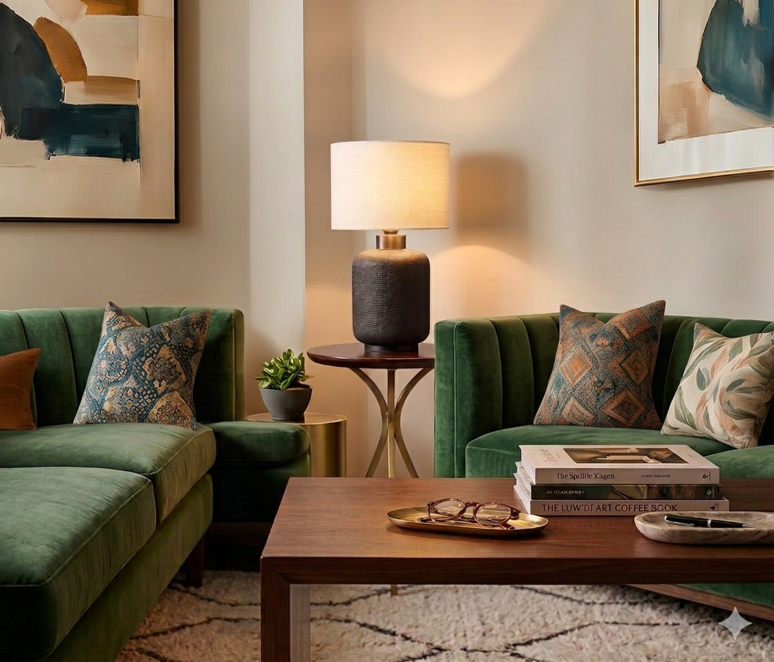 Ink | Elegant Modern Ceramic Table Lamp for Living Room Lighting