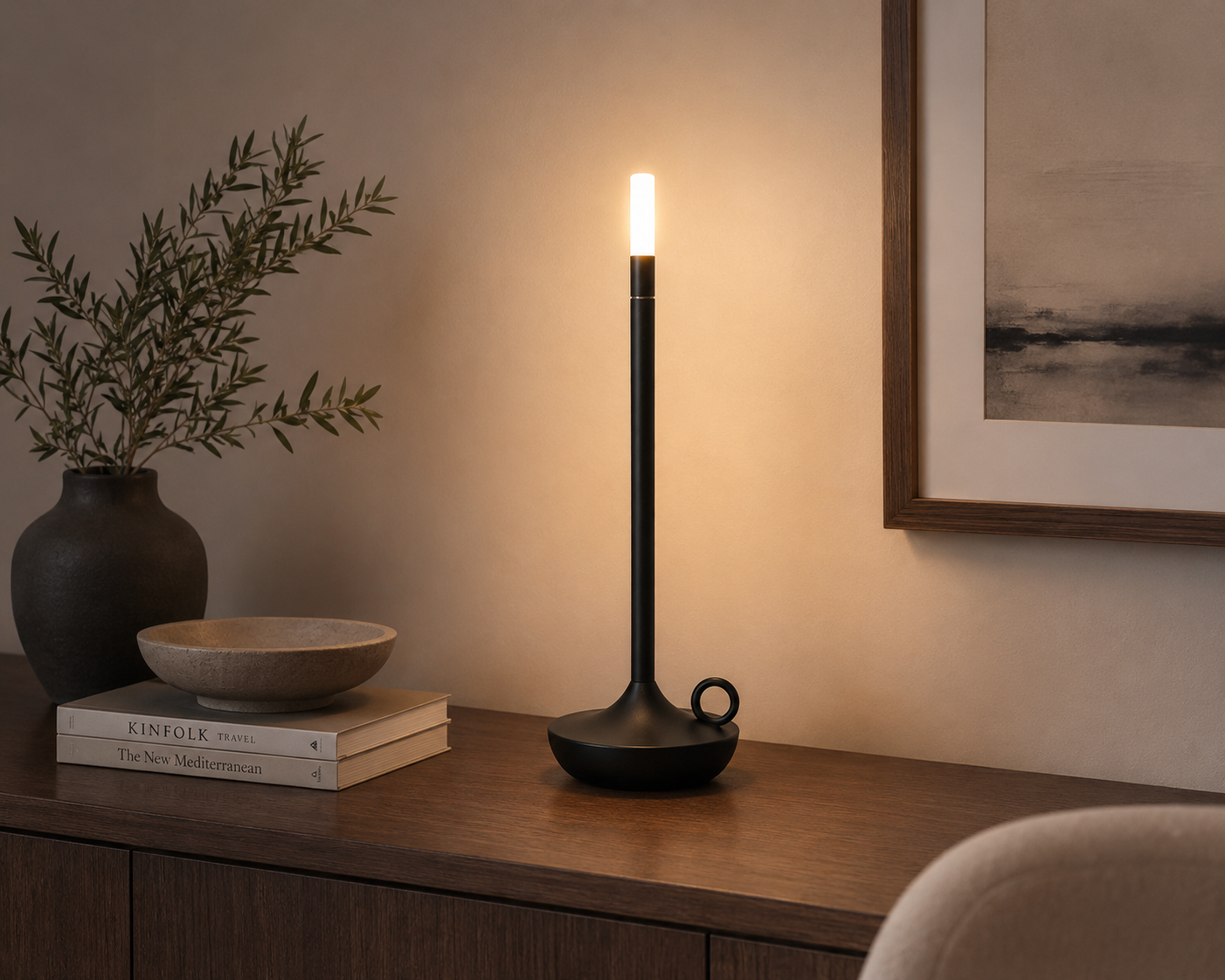 CandleGlow | Elegant Touch Control LED Candlelight Table Lamp