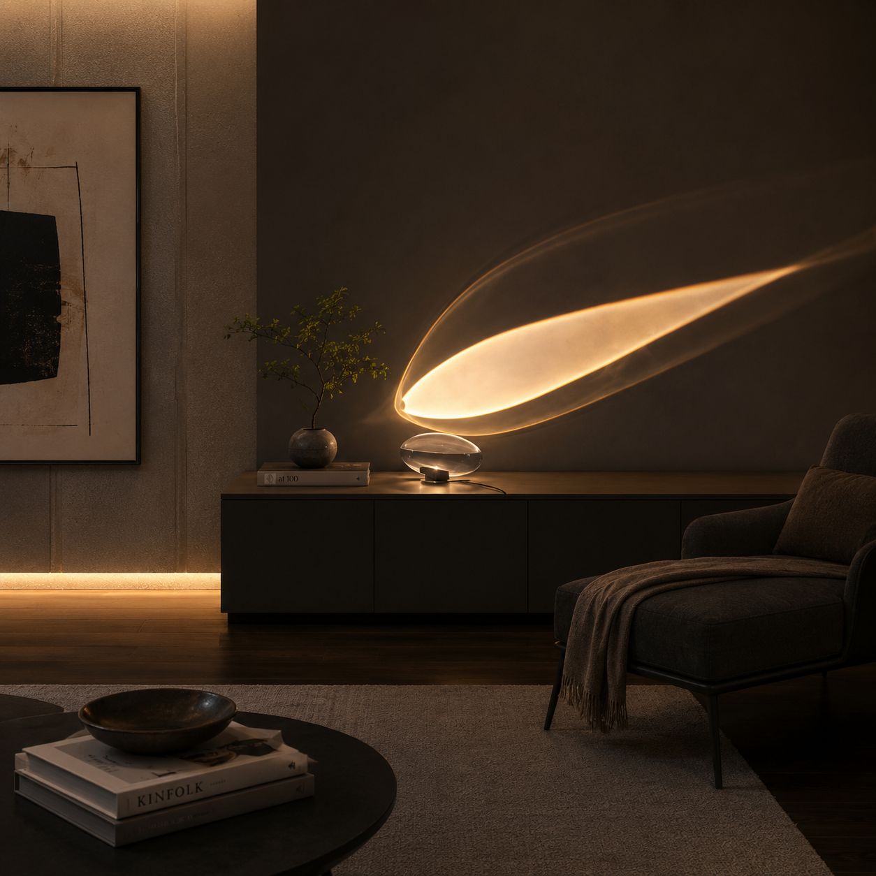 Eye of the Sky Modern Crystal LED Table Lamp | Elegant Night Light Projector