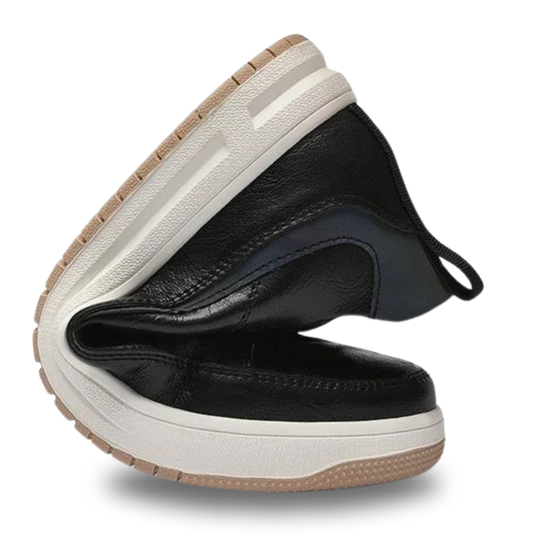 Miles | Covert Height-Boosting Leather Sneakers