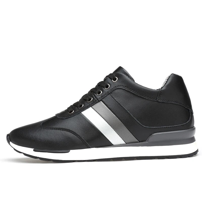 Leo | Covert Height-Boosting Leather Sneakers