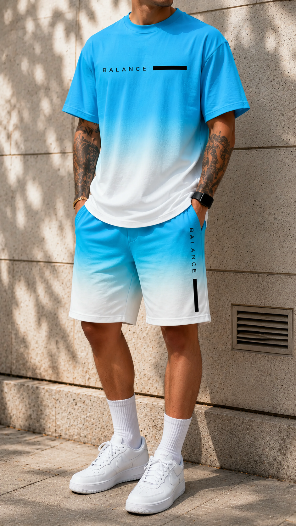 Keens | Gradient Shirt & Shorts Set