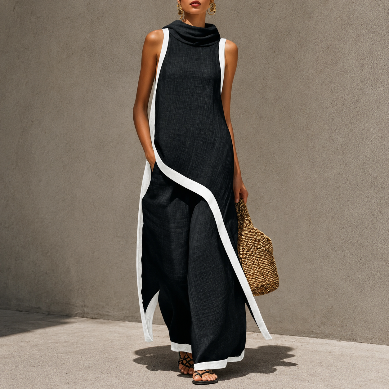 MARISSA | Elegant Tunic & Wide-Leg Pants Set