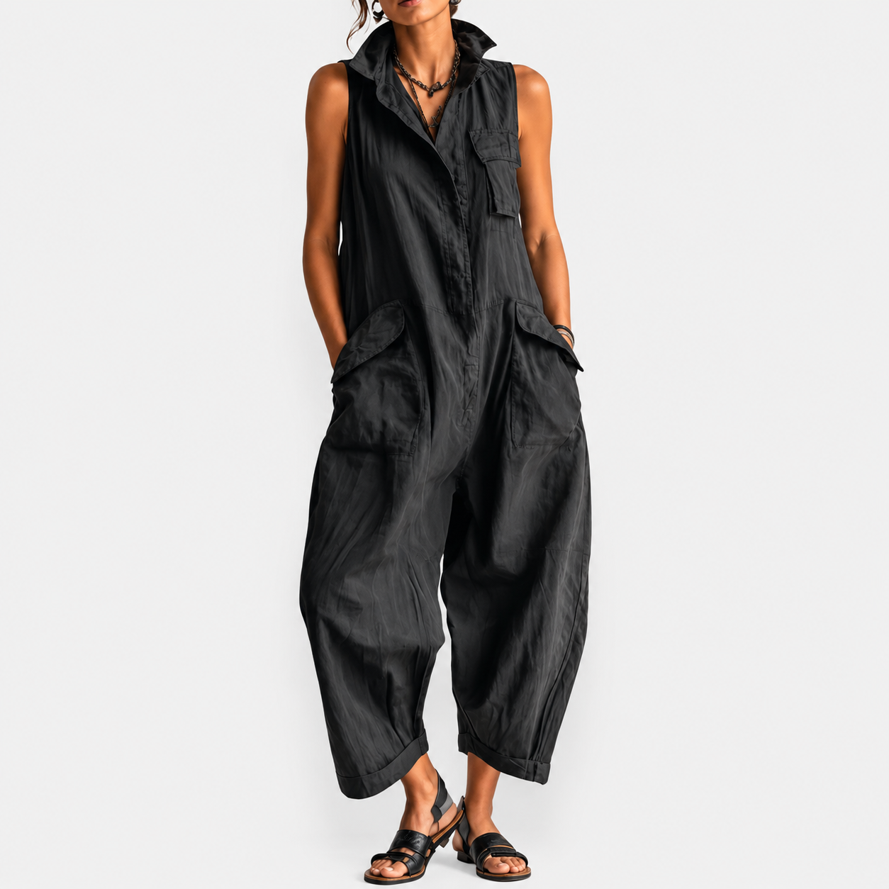 MONROE | Relaxed Sleeveless Jumpsuit