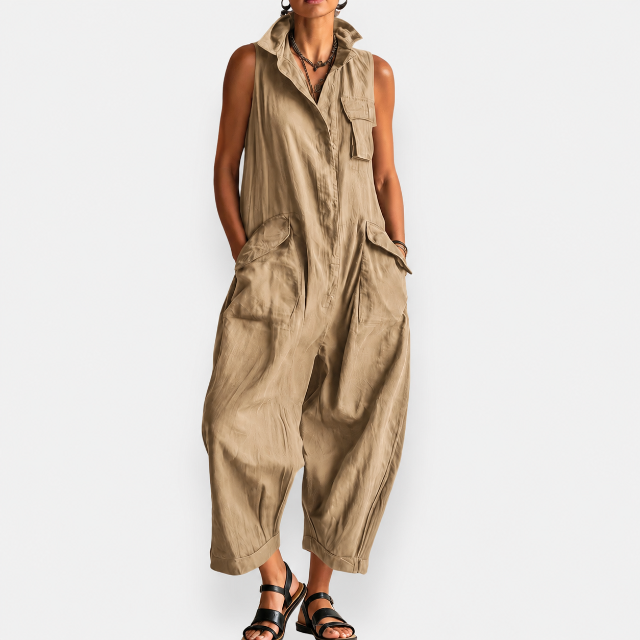 MONROE | Relaxed Sleeveless Jumpsuit