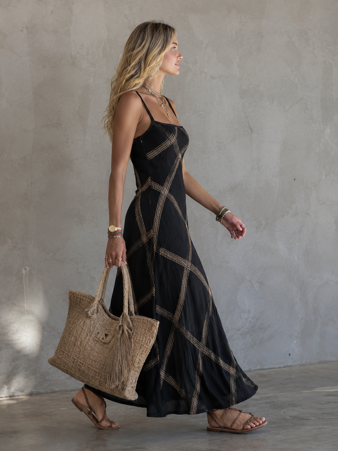 Bianca | Geometric Maxi Dress