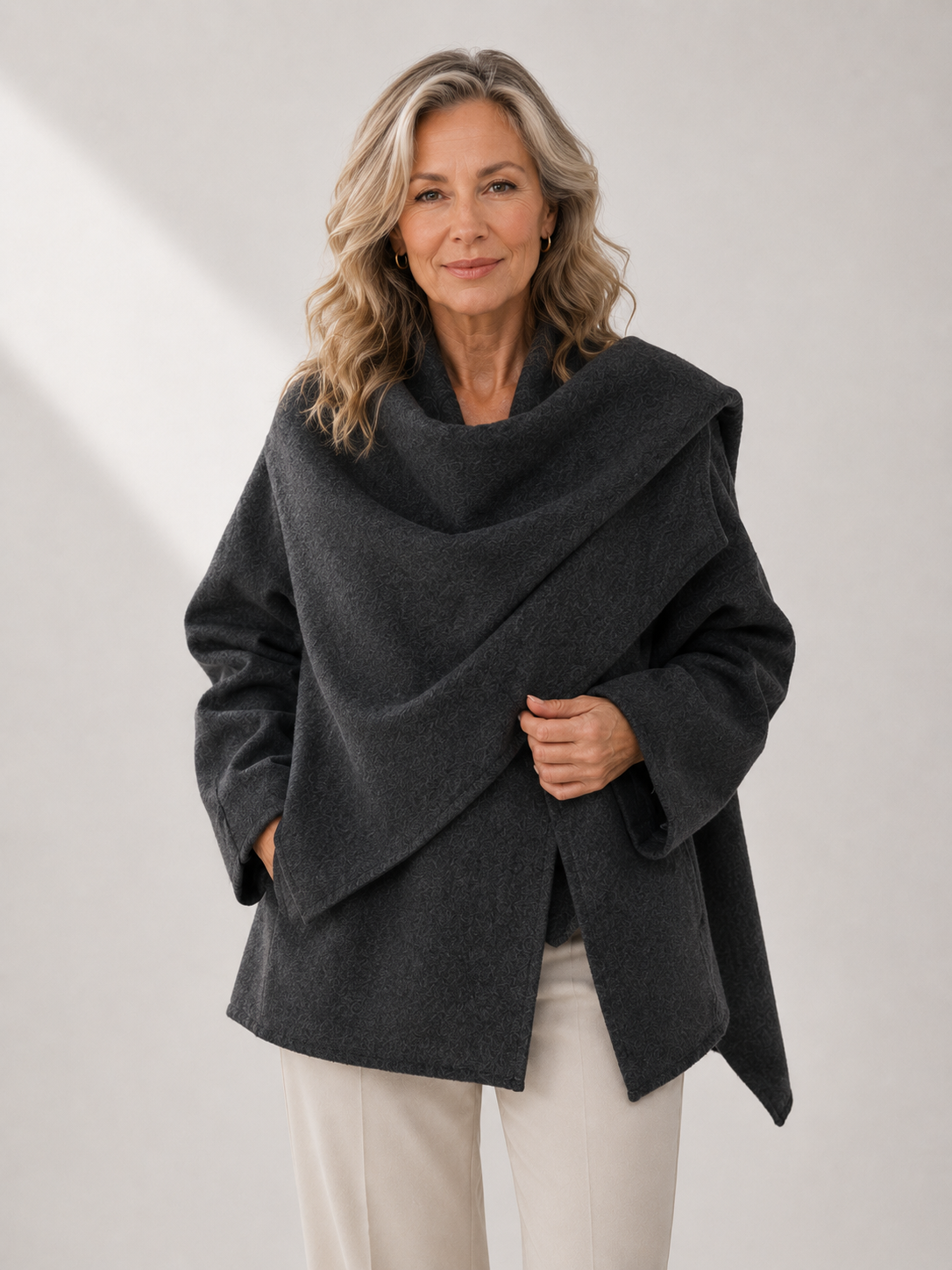 Carol | Shawl-Collar Knit Coat