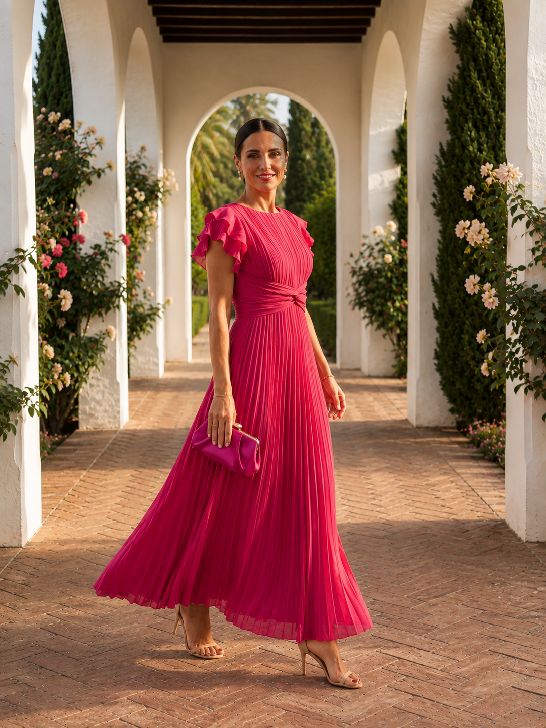 Celeste Elegant Pleated Dress