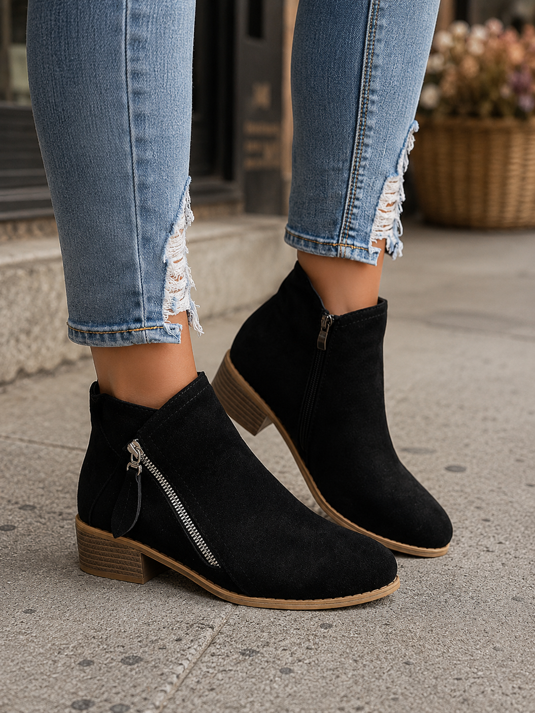 Colleen™ | Comfortable Zip Ankle Boots