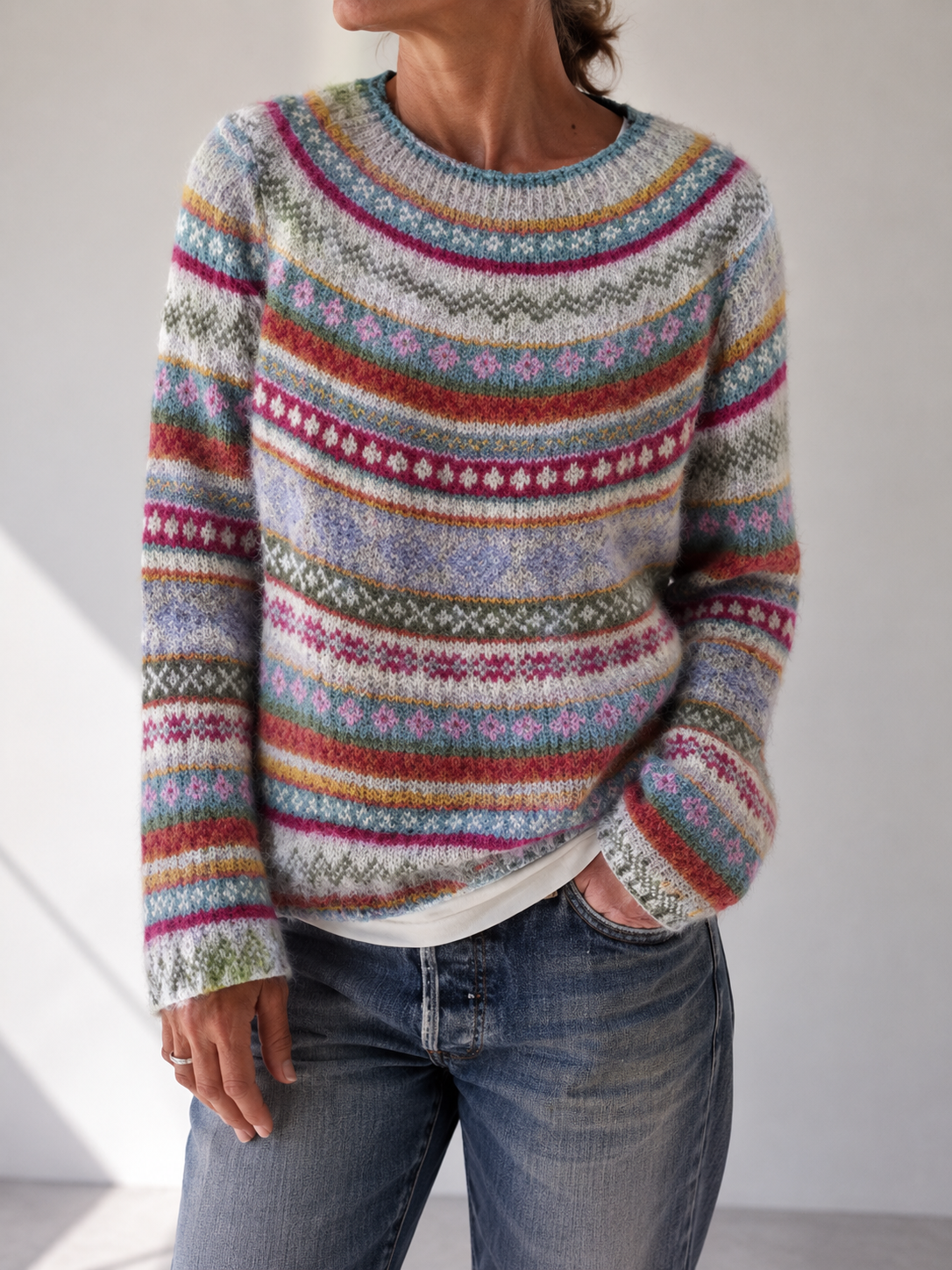Darlene™ | Classic Fair Isle Knit Sweater