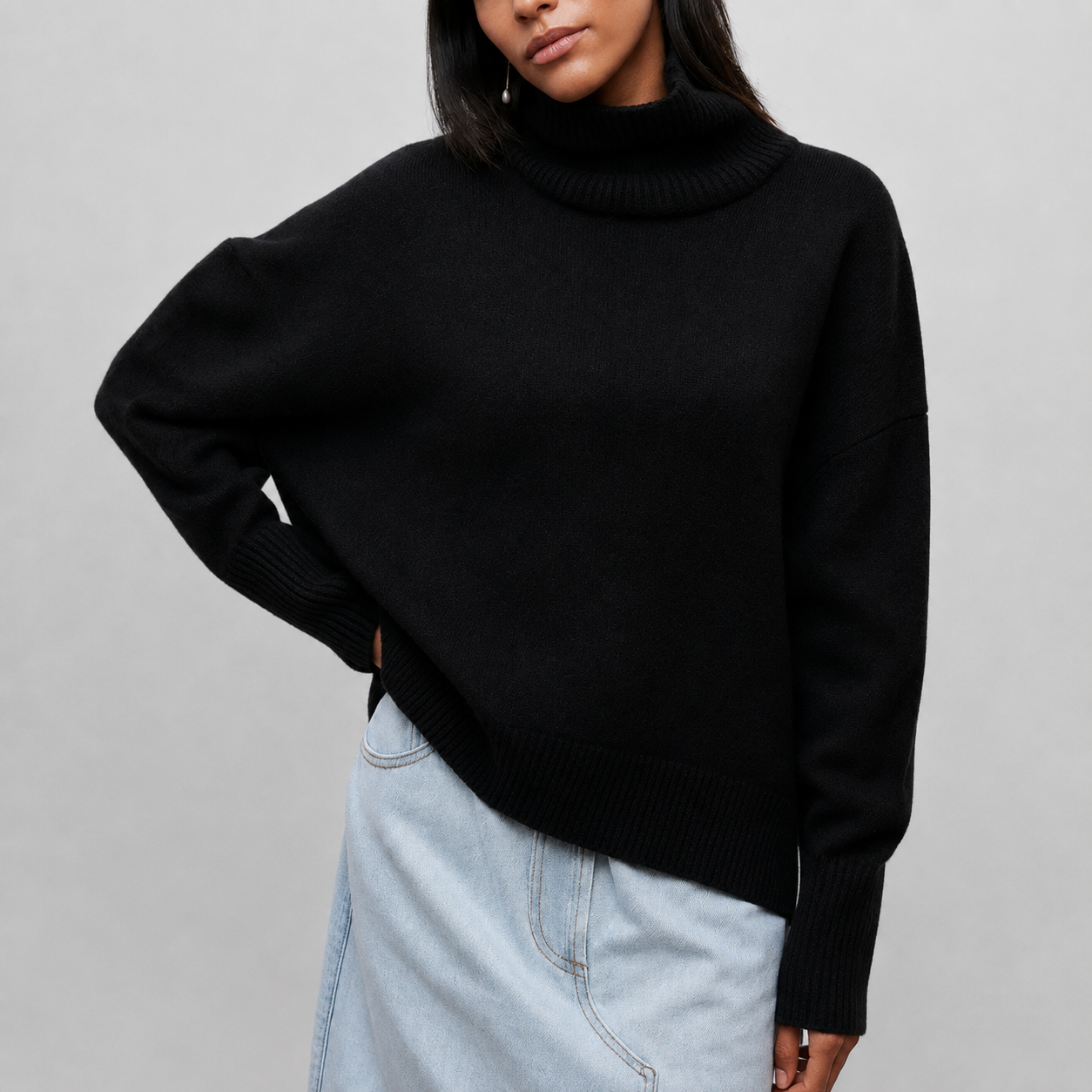 Debra™ | Cozy Relaxed Turtleneck Sweater