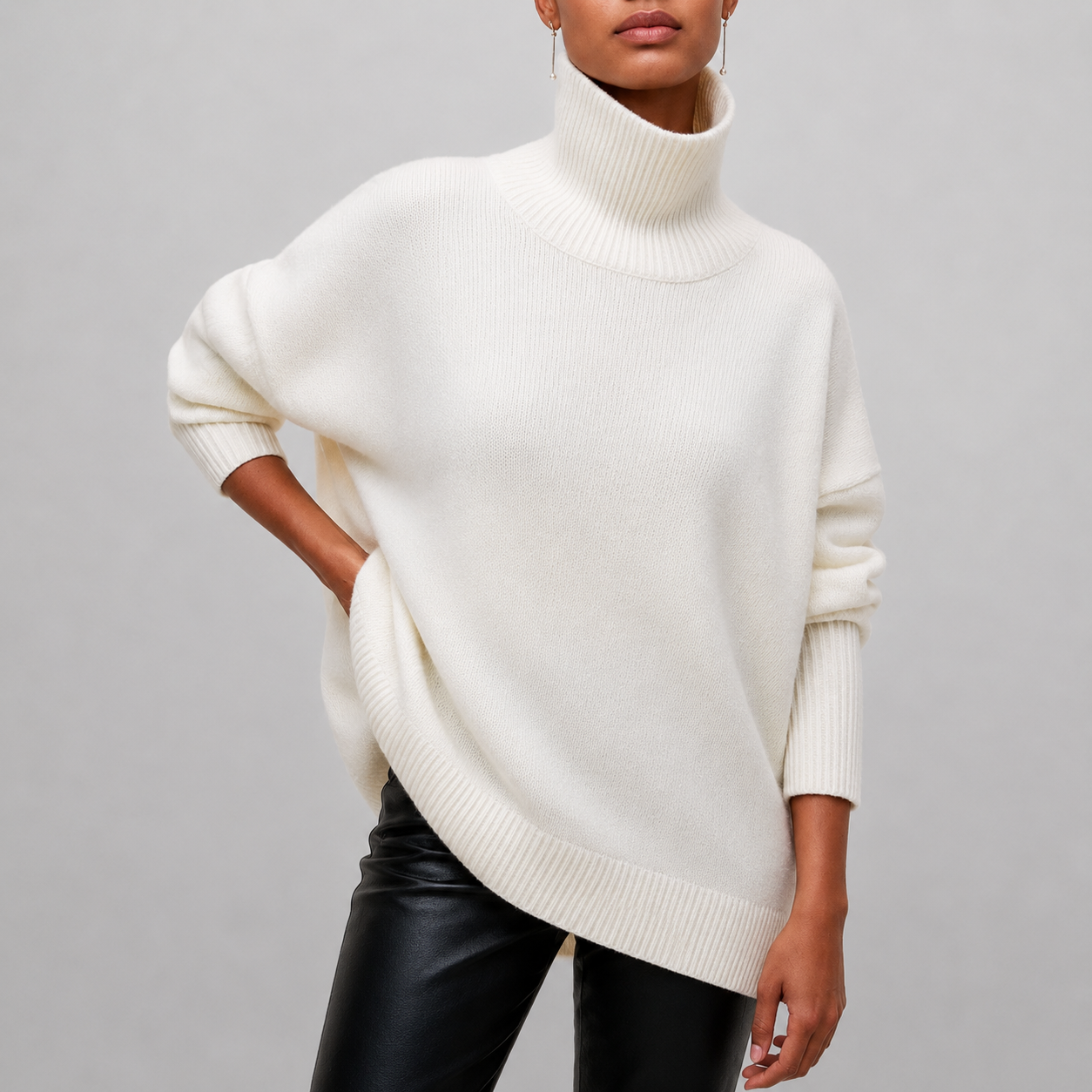 Debra™ | Cozy Relaxed Turtleneck Sweater