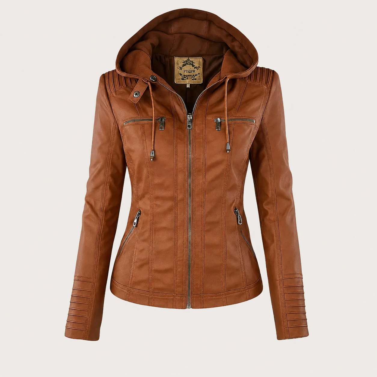 Diane | Hooded Leather Jacket
