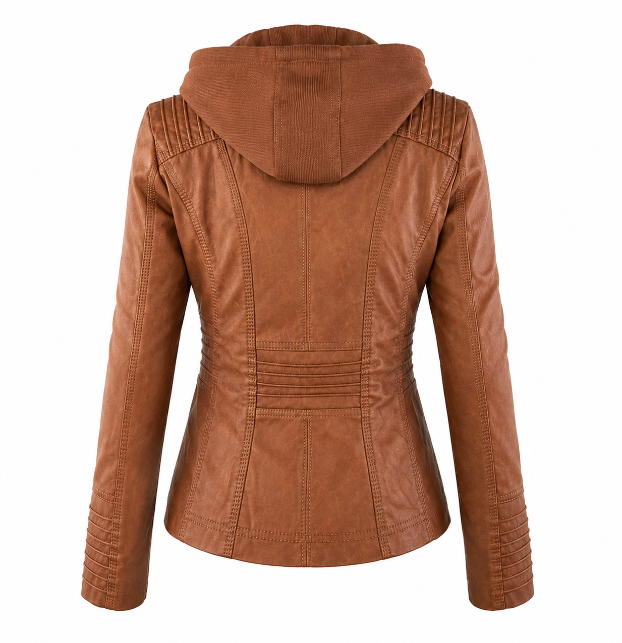 Diane | Hooded Leather Jacket
