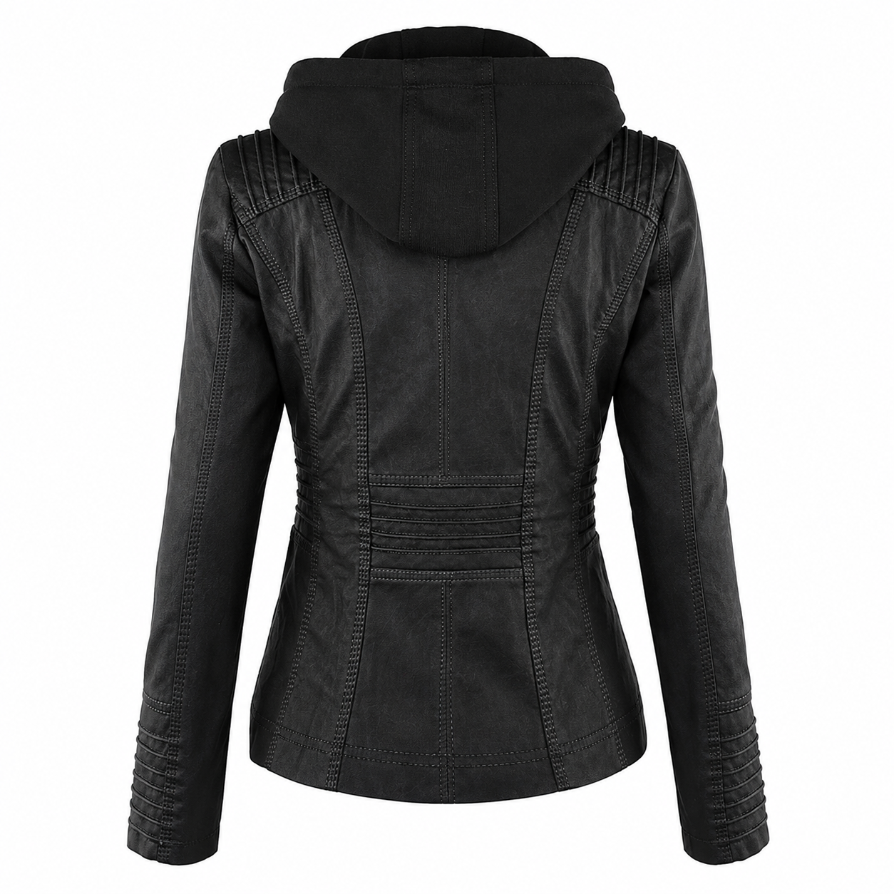 Diane | Hooded Leather Jacket
