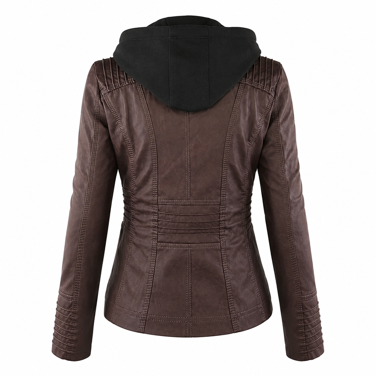 Diane | Hooded Leather Jacket