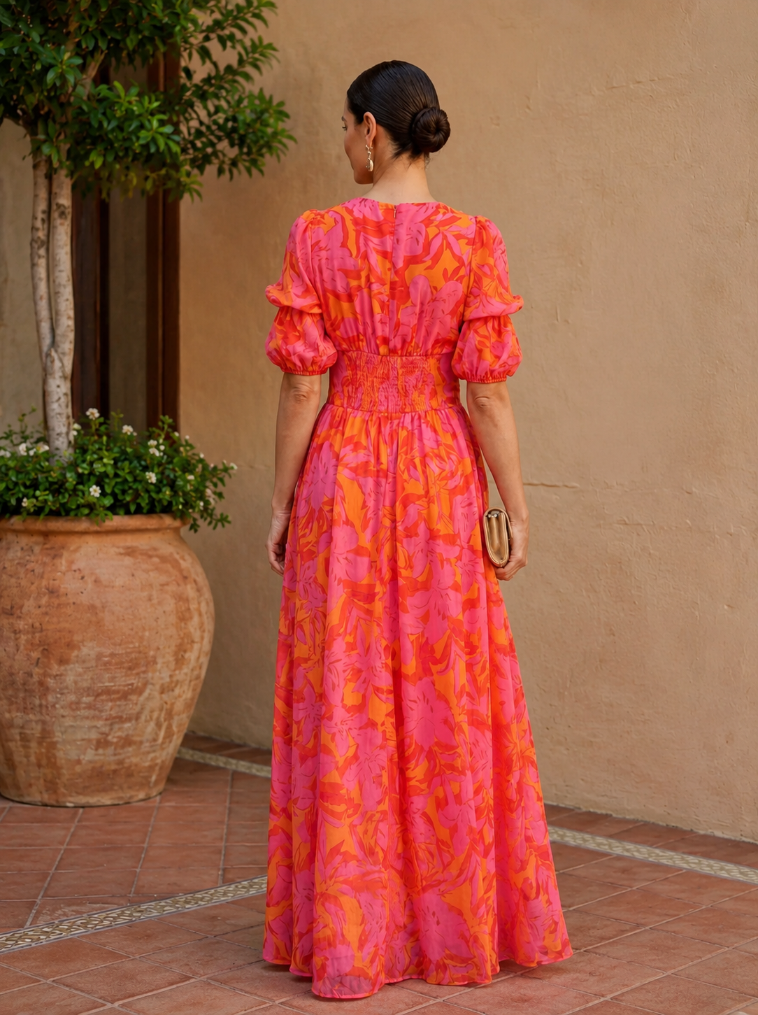 Eliana | Sunset Floral Maxi Dress
