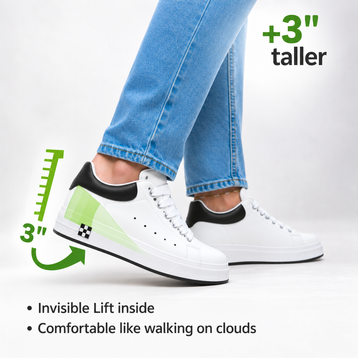 Ethan | Covert Height-Boosting Leather Sneakers