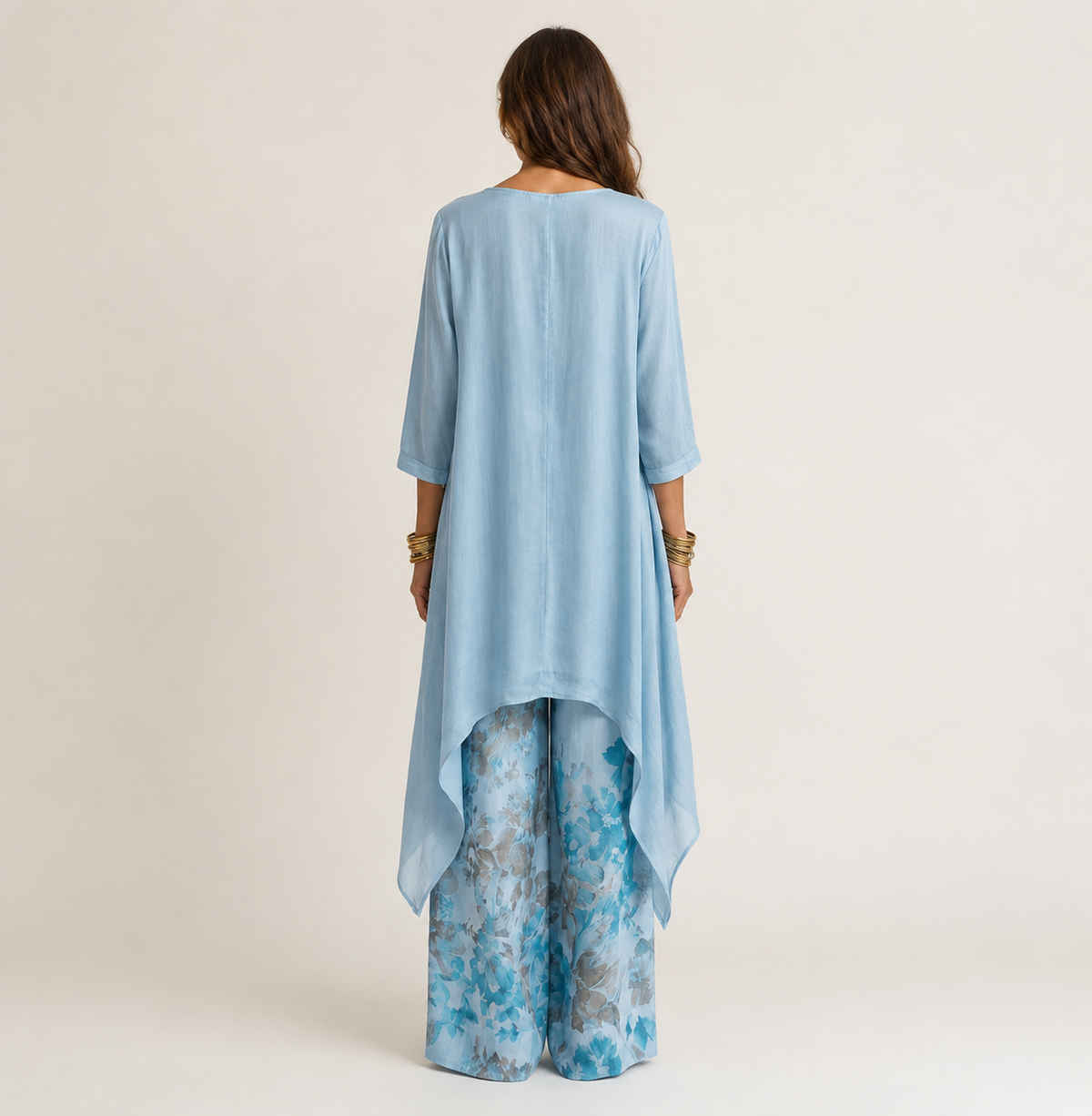 Gianna | Asymmetrical Tunic & Wide-Leg Pants Set