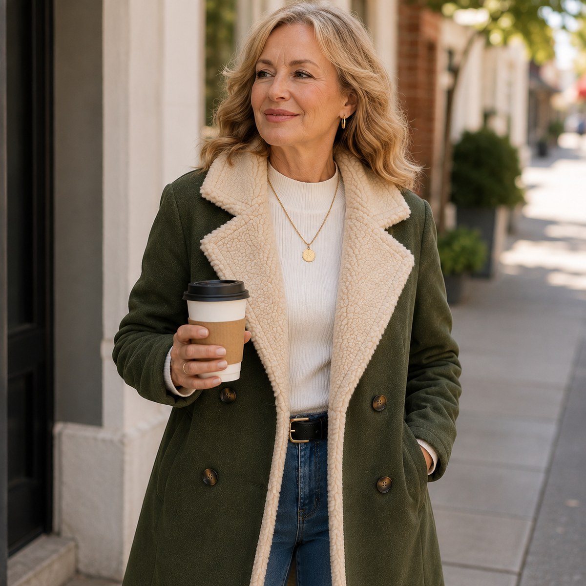 Joan | Faux Fur Lined Coat