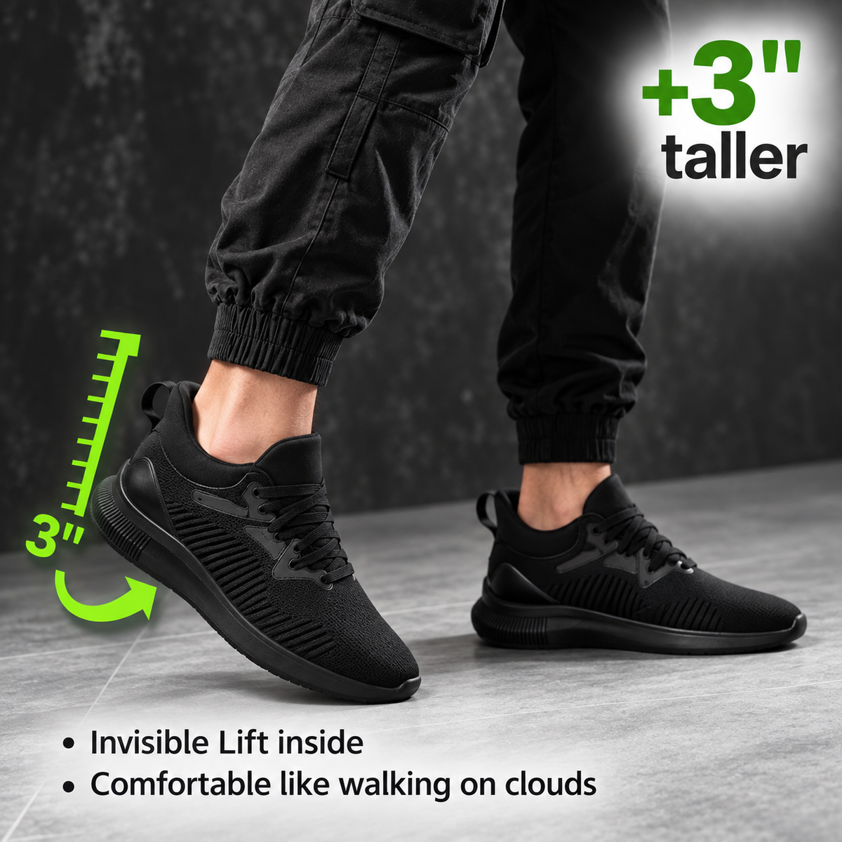 Julian | Covert Height-Boosting Knit Sneakers