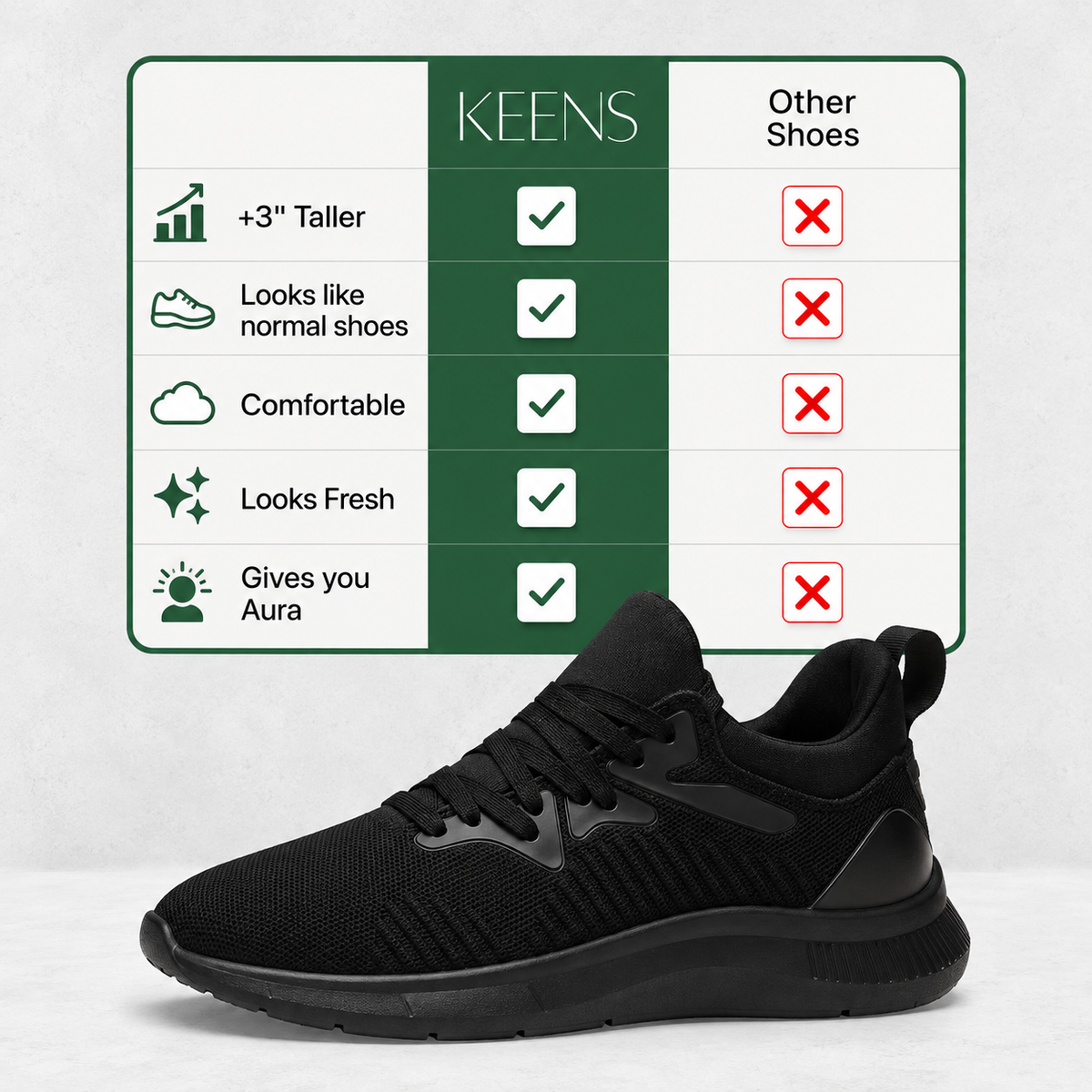 Julian | Covert Height-Boosting Knit Sneakers