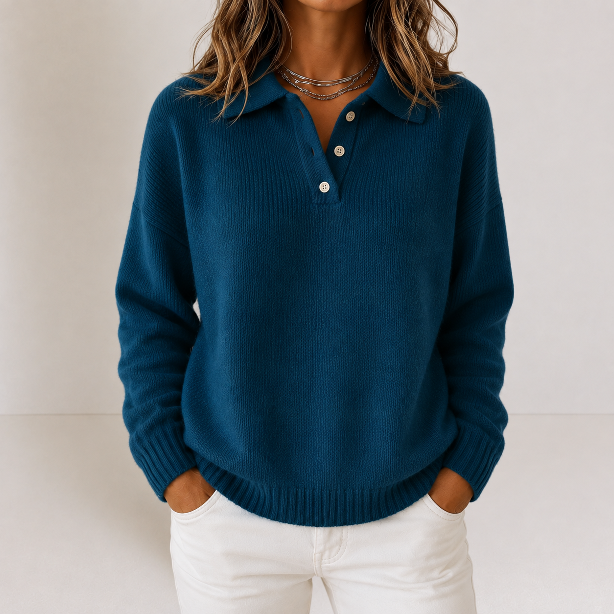 Kathleen | Soft Collared Sweater