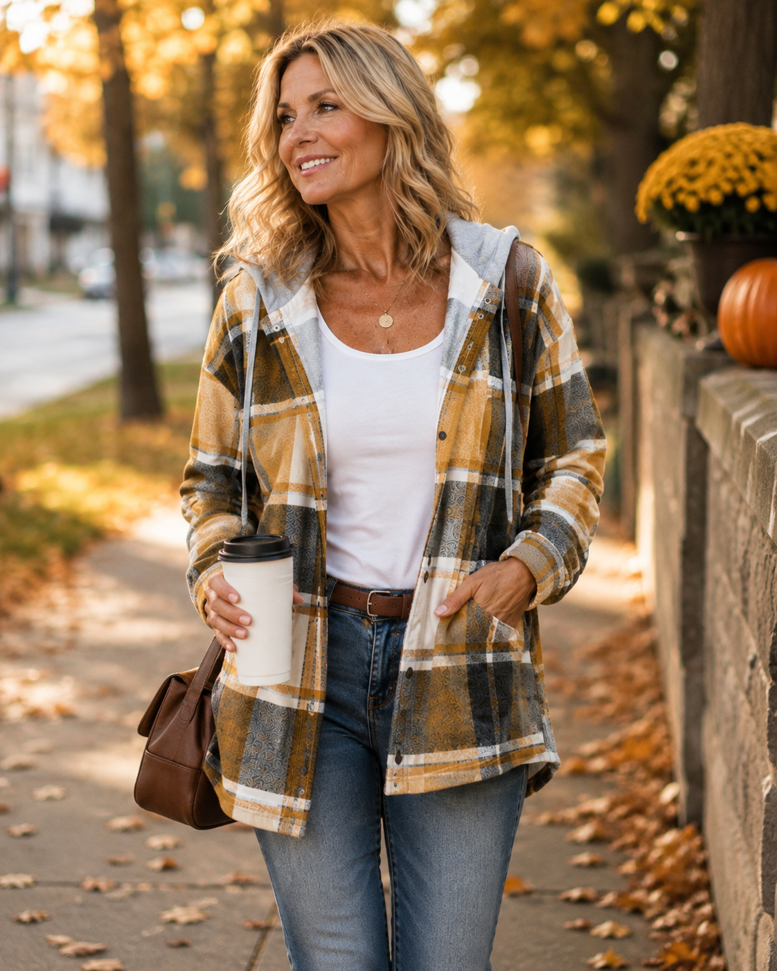 Kendra | Cozy Plaid Hooded Jacket