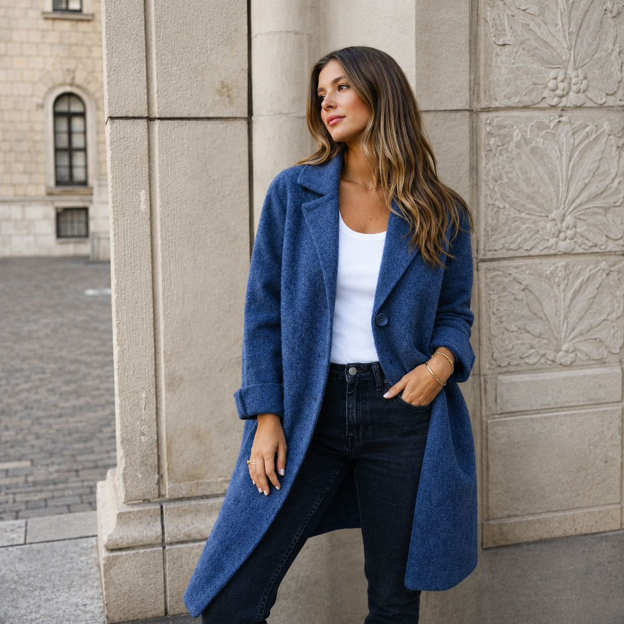 Melanie | Classic Button Coat