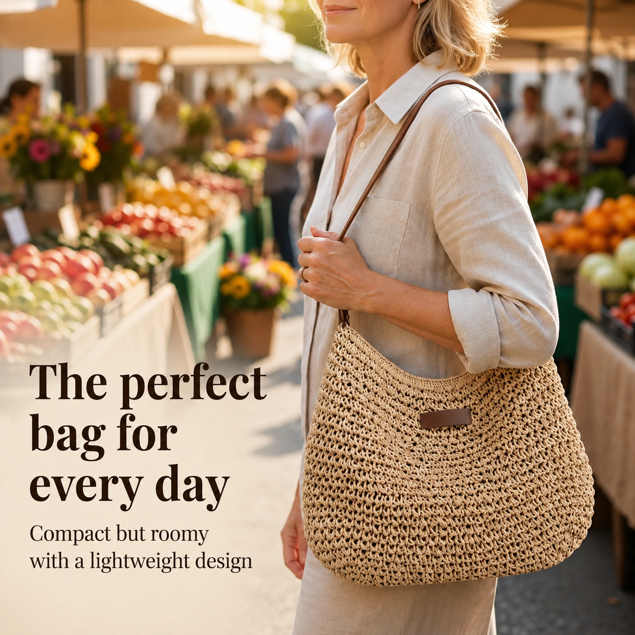 Phoebe | Woven Everyday Shoulder Bag