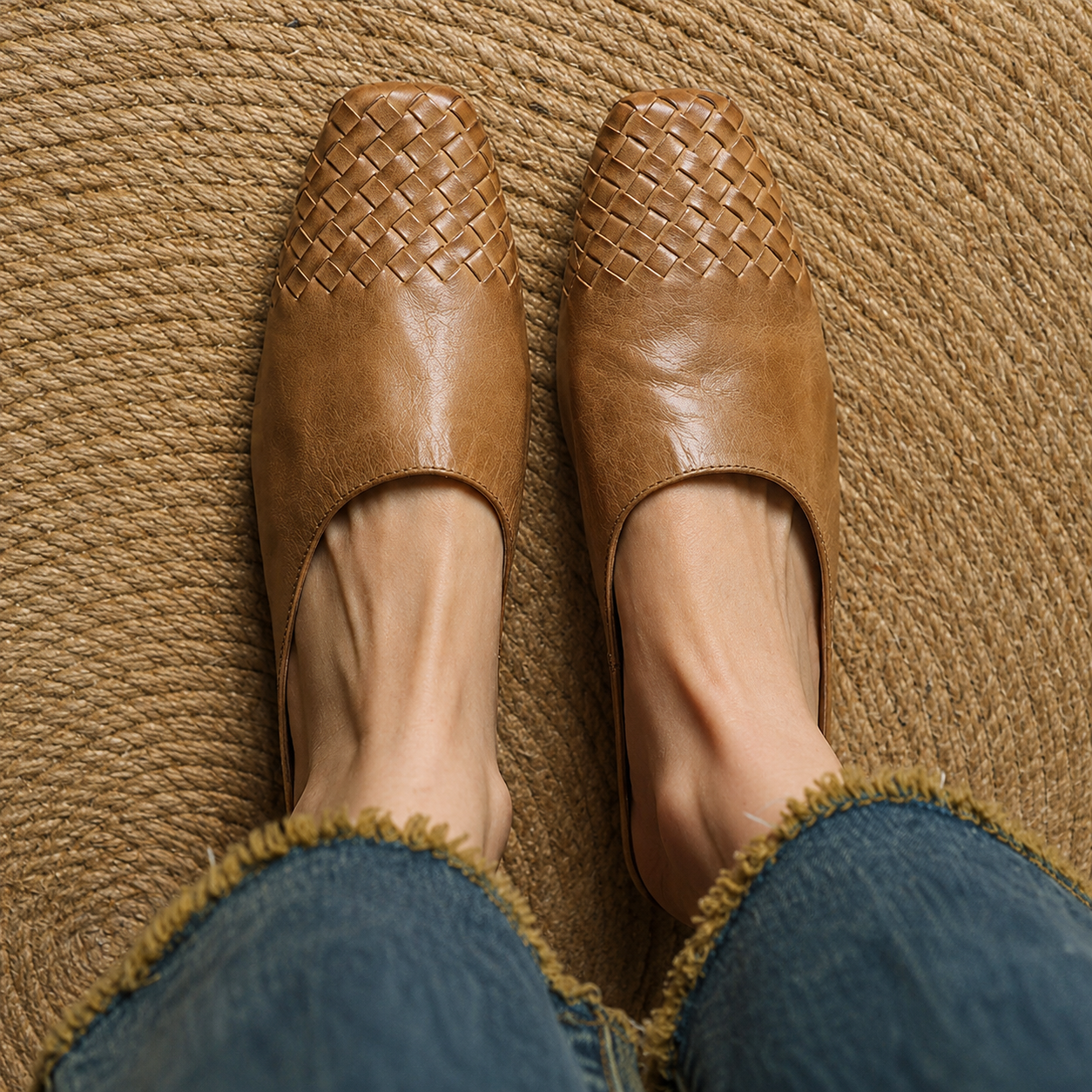 Sally | Woven Slip-On Mules