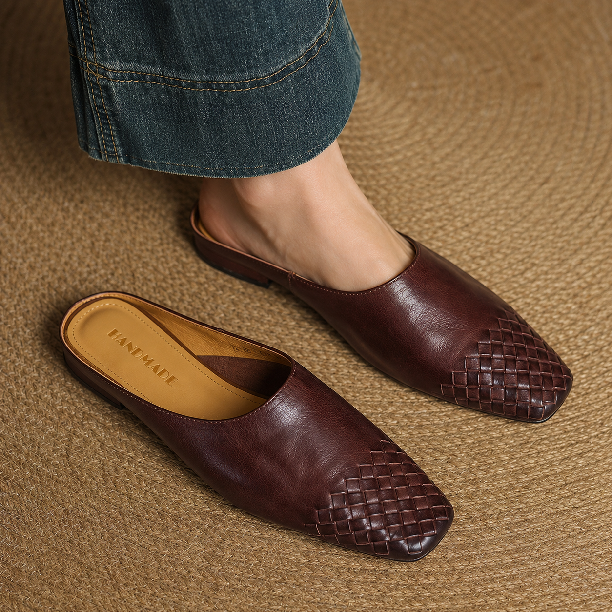 Sally | Woven Slip-On Mules