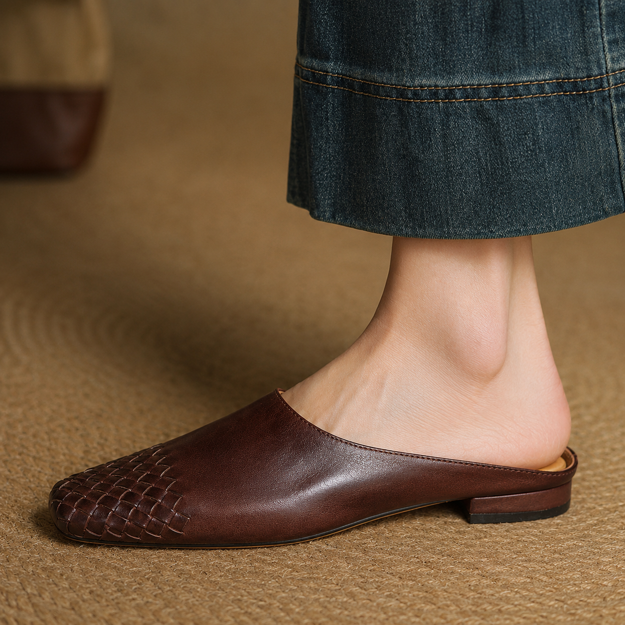 Sally | Woven Slip-On Mules