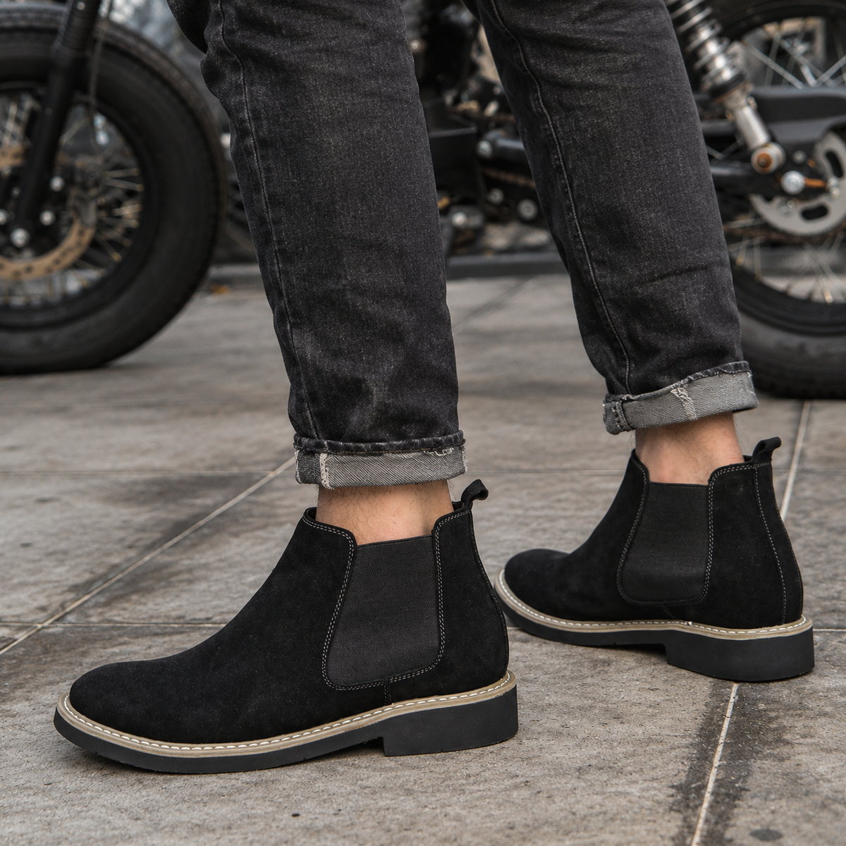 Simon | Covert Height-Boosting Suede Chelsea Boots