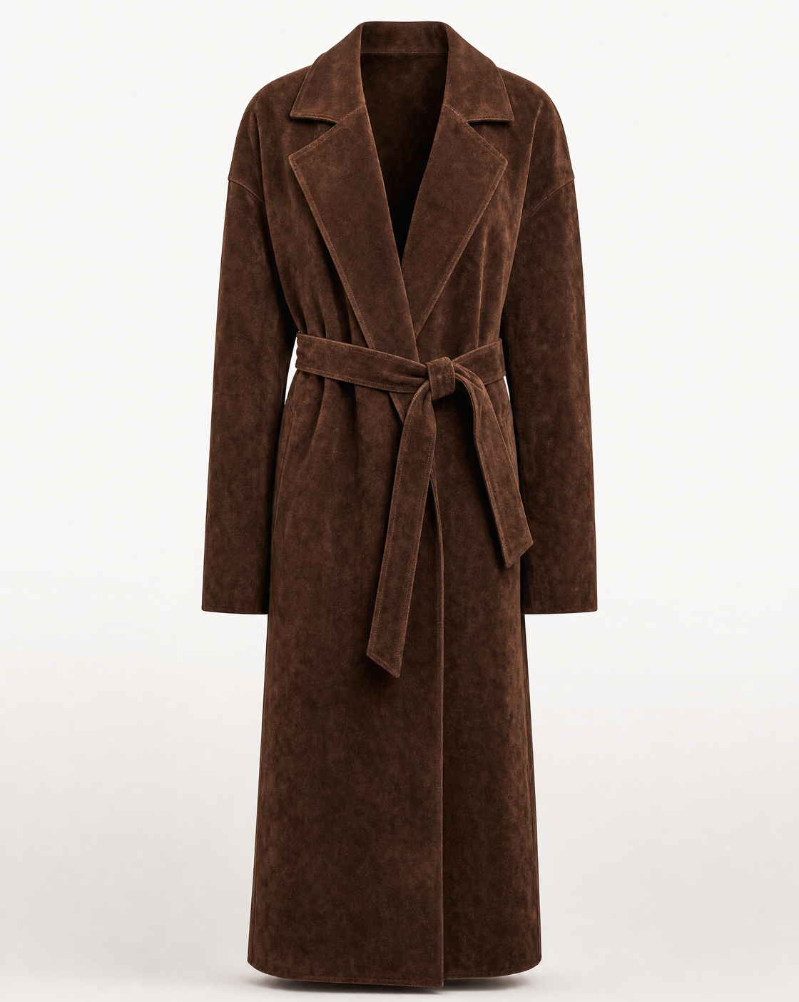 Corinne | Long Velvet Trench Coat