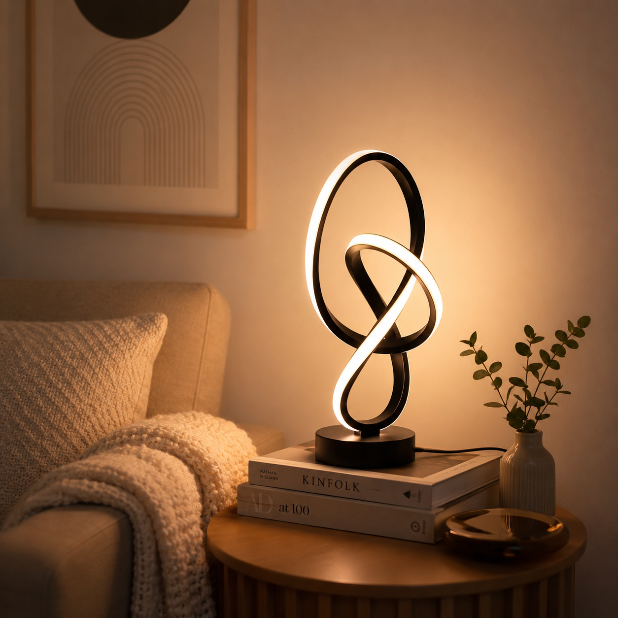 Ribbon Curve LED Table Lamp | USB Adjustable Brightness | Modern Creative Design