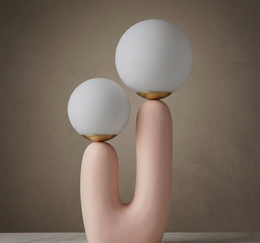 NordicGlow | Elegant Modern Resin Glass Table Lamp for Bedroom