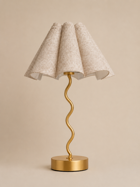 Elegant Minimalist Brass Gold Table Lamp for Bedroom & Desk