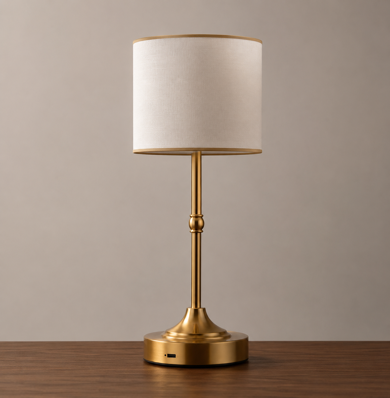 Elegant Cordless Fabric Touch Table Lamp with Dimming Features