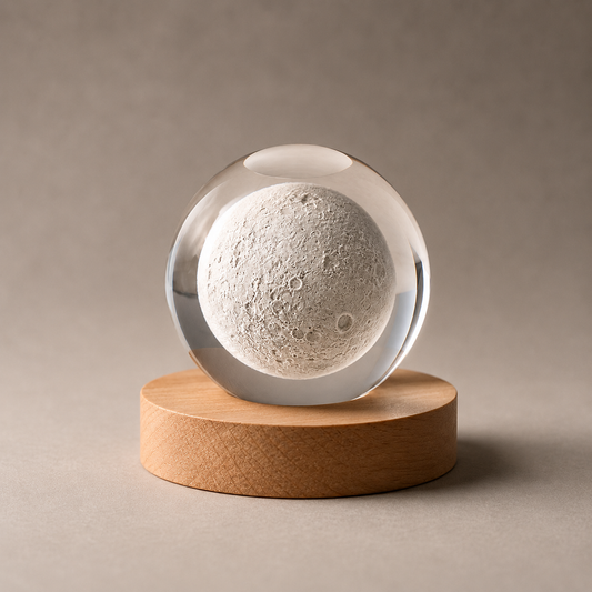 CelestialGlow | Elegant 3D Crystal Solar System Night Light
