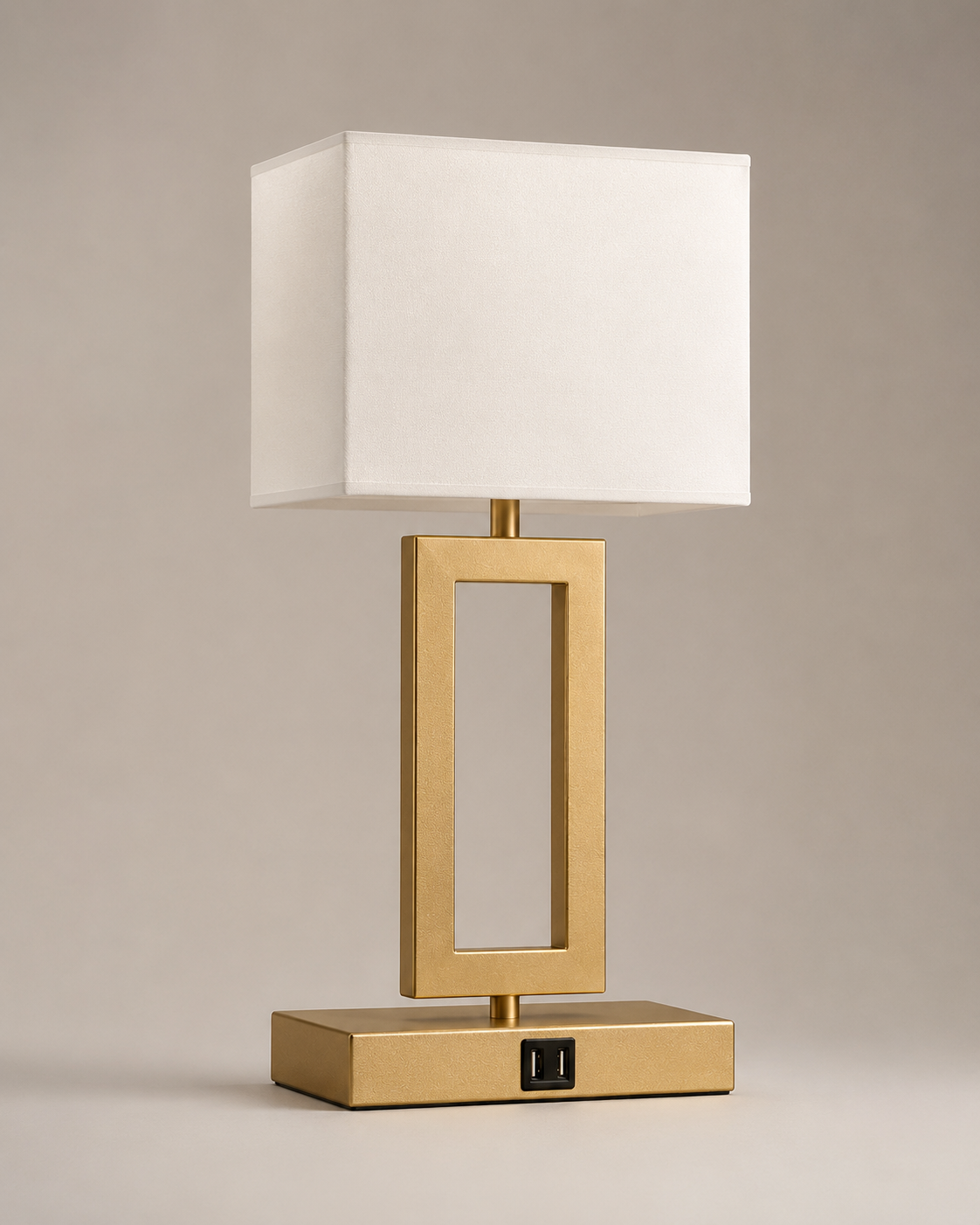 DonutGlow | Modern Touch Control 3-Way Dimmable Bedside Lamp with USB Ports