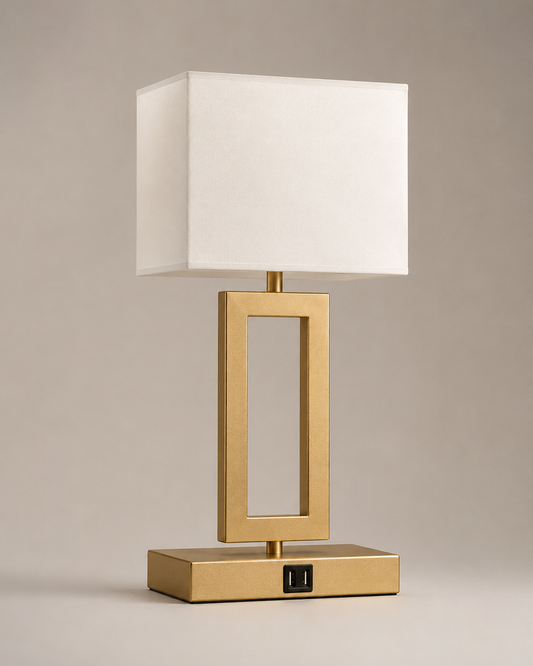 DonutGlow | Modern Touch Control 3-Way Dimmable Bedside Lamp with USB Ports