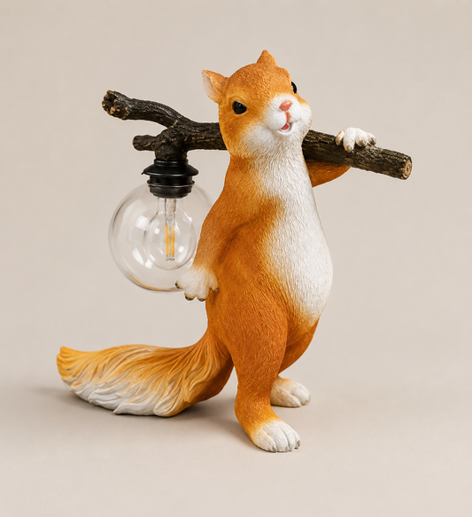 SquirrelGlow | Chic Minimalist LED Table Lamp for Bedroom and Desk