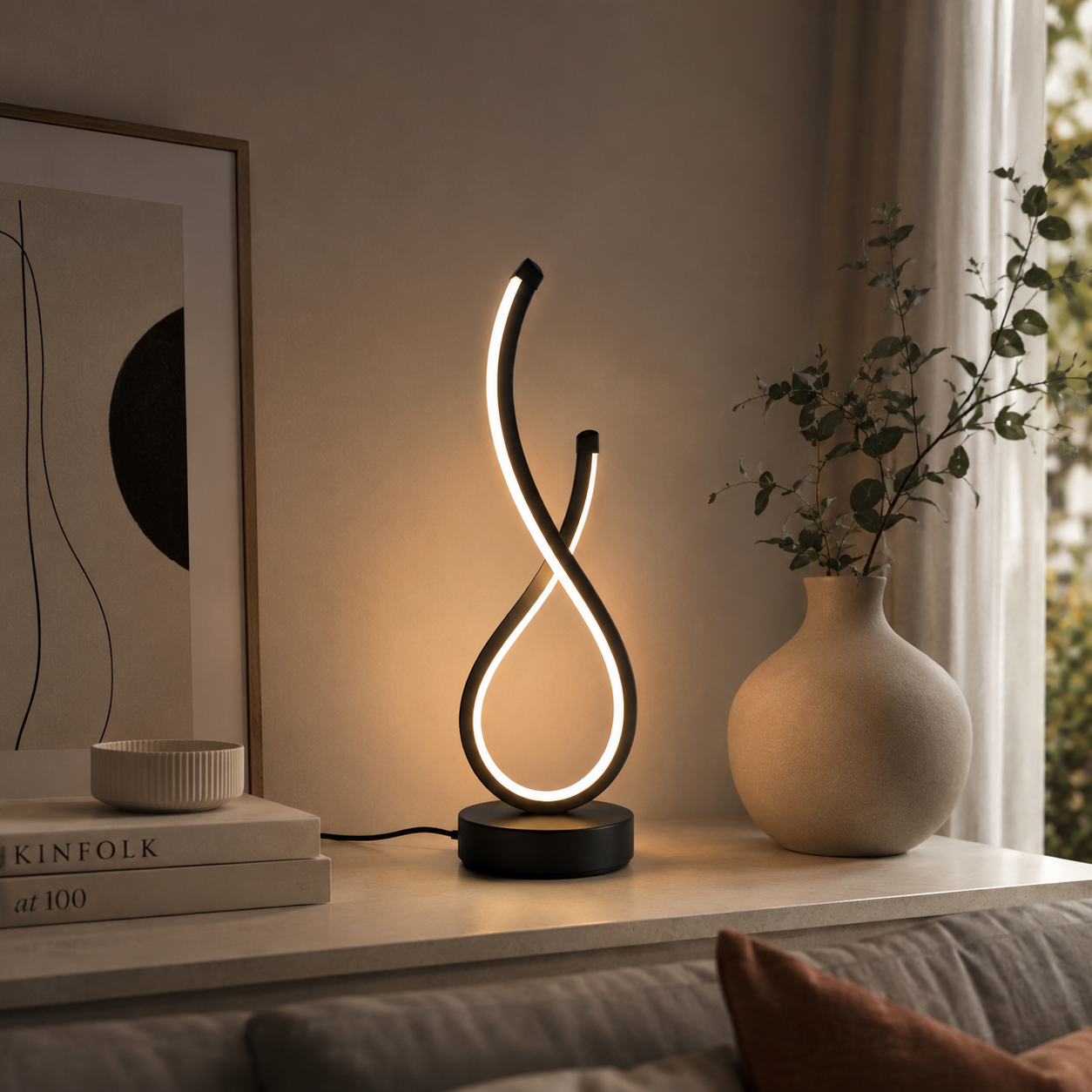 Raindrop LED Table Lamp | USB Powered Adjustable Bedroom Light