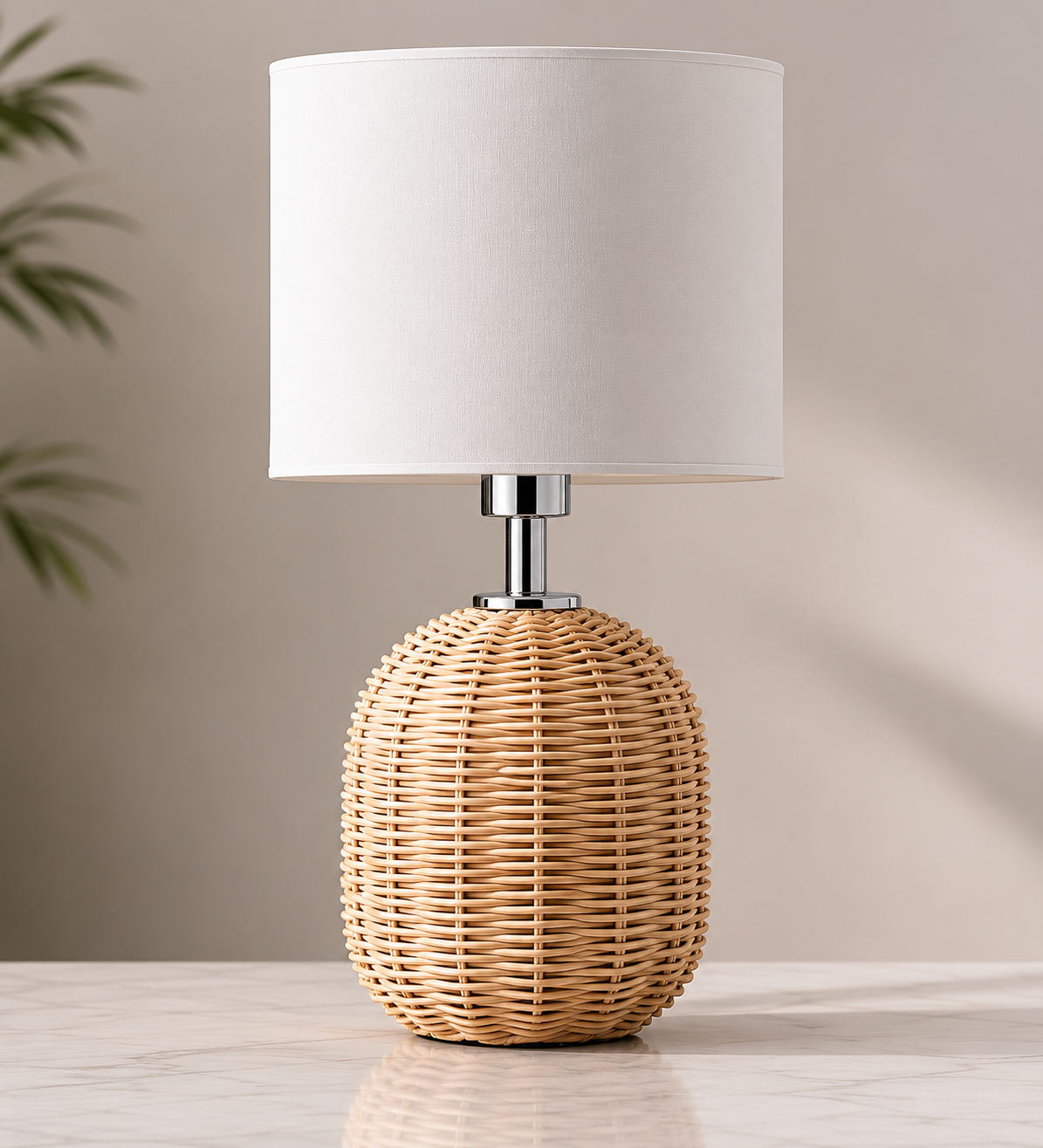 Stylish Retro Bamboo Table Lamp for Bedroom & Living Room