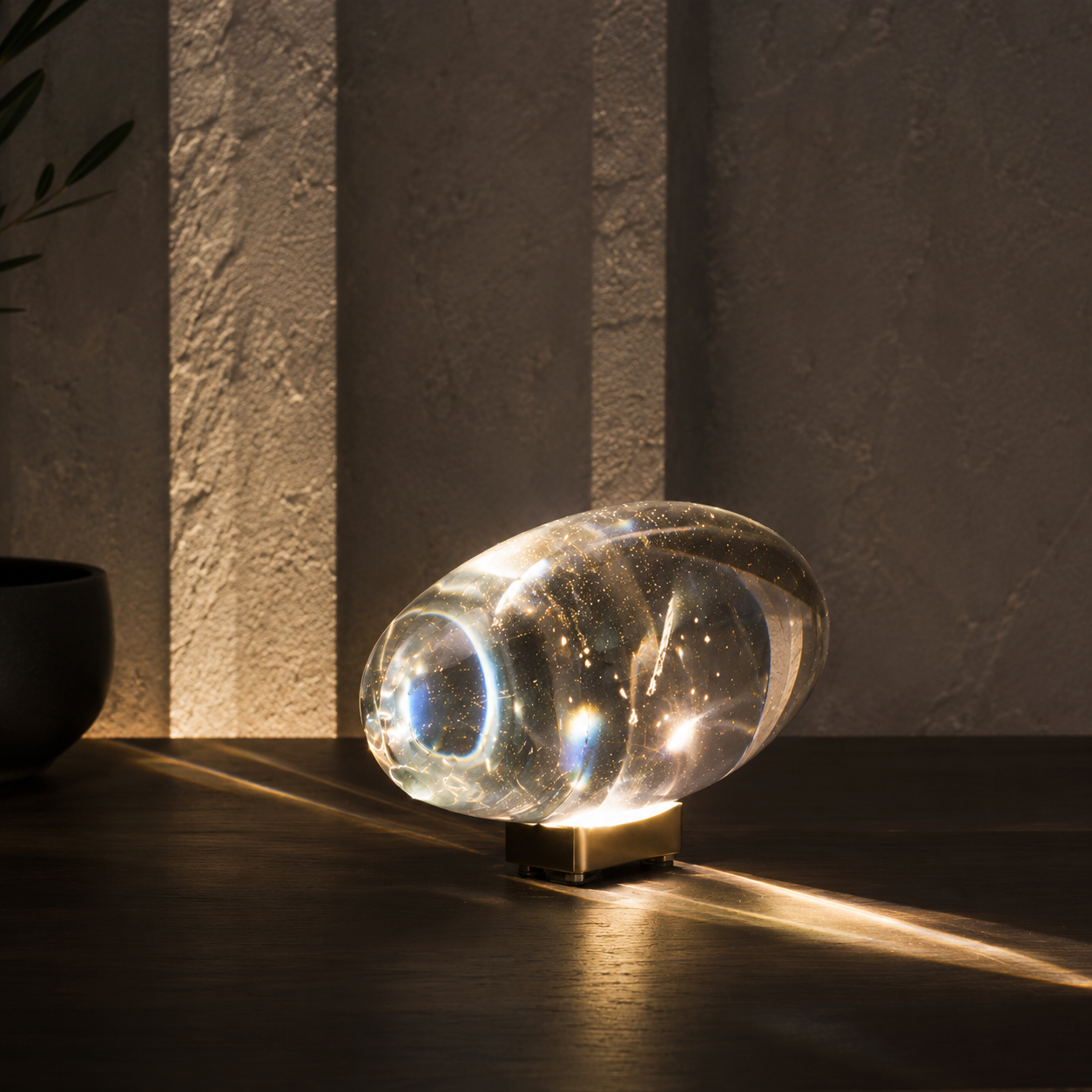 Eye of the Sky Modern Crystal LED Table Lamp | Elegant Night Light Projector